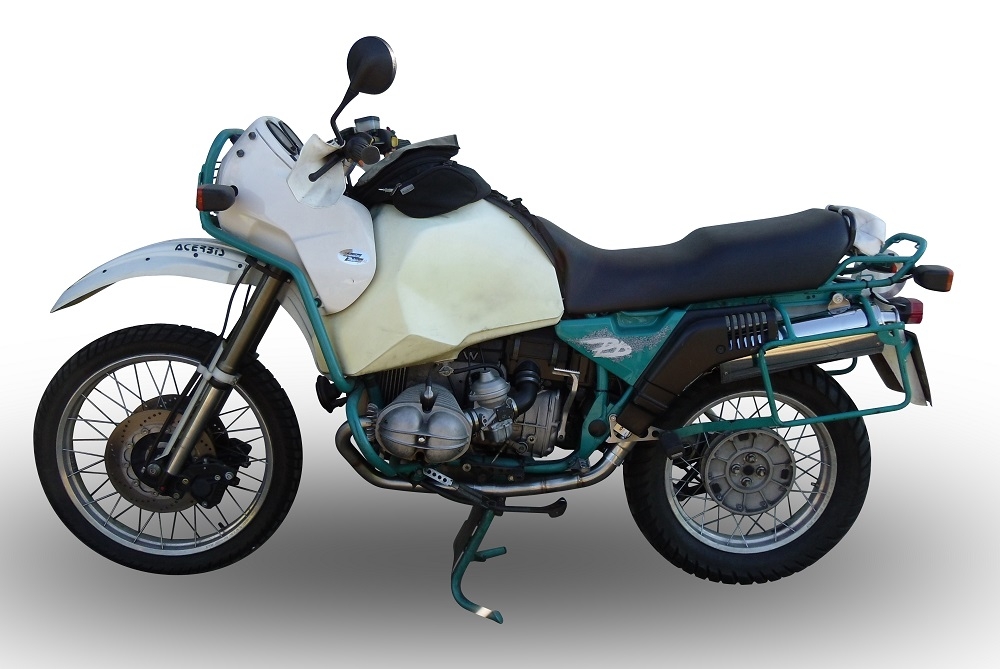 Escape compatível com Bmw R 80 Gs 1980-1987, Trioval, Escape legal, homologado, silenciador com db killer removível e tubo de ligação específico 