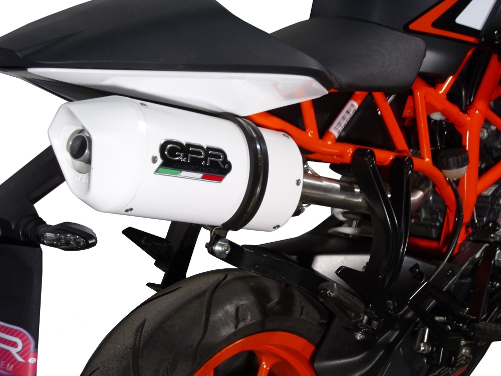 Escape compatível com Ktm Rc 200 2014-2021, Albus Ceramic, Escape legal, homologado, silenciador com db killer removível e tubo de ligação específico 