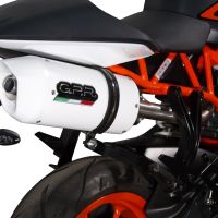 Escape compatível com Ktm Rc 200 2014-2021, Albus Ceramic, Escape legal, homologado, silenciador com db killer removível e tubo de ligação específico 