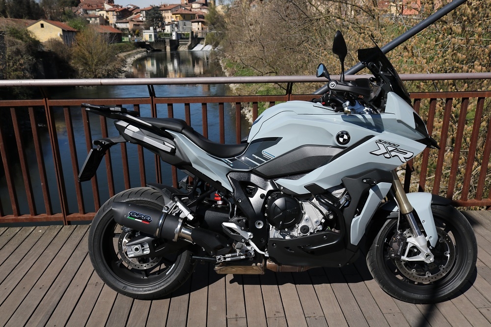 Escape compatível com Bmw S 1000 XR -M 2020-2025, Furore Evo4 Nero, Escape legal, homologado, silenciador com db killer removível e tubo de ligação específico 