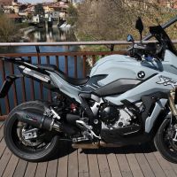 Escape compatível com Bmw S 1000 XR -M 2020-2025, Furore Evo4 Nero, Escape legal, homologado, silenciador com db killer removível e tubo de ligação específico 