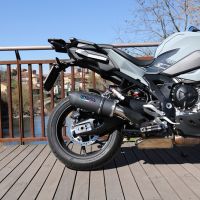 Escape compatível com Bmw S 1000 XR -M 2020-2025, Furore Evo4 Nero, Escape legal, homologado, silenciador com db killer removível e tubo de ligação específico 