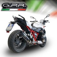 Escape compatível com Bmw R 1200 R Lc 2017-2019, Furore Evo4 Nero, Escape legal, homologado, silenciador com db killer removível e tubo de ligação específico 