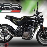 Escape compatível com Husqvarna Svartpilen 401 2018-2019, GP Evo4 Titanium, Escape legal, homologado, silenciador com db killer removível e tubo de ligação específico 