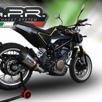 Escape compatível com Husqvarna Vitpilen 401 2018-2019, GP Evo4 Titanium, Escape legal, homologado, silenciador com db killer removível e tubo de ligação específico 