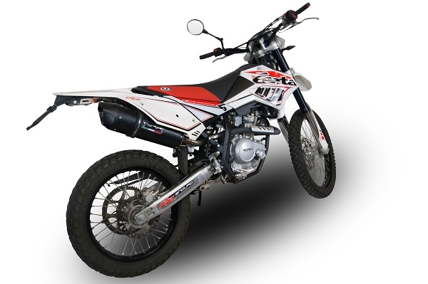 Escape compatível com Beta RR 125 Enduro Lc 4t 2010-2018, Furore Poppy, Escape legal, homologado, silenciador com db killer removível e tubo de ligação específico 