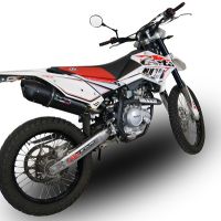 Escape compatível com Beta RR 125 Enduro Lc 4t 2010-2018, Furore Poppy, Escape legal, homologado, silenciador com db killer removível e tubo de ligação específico 