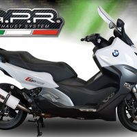 Escape compatível com Bmw C 650 Sport 2016-2020, Albus Evo4, Escape legal, homologado, silenciador com db killer removível e tubo de ligação específico 