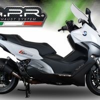 Escape compatível com Bmw C 650 Sport 2016-2020, GP Evo4 Black Titanium, Escape legal, homologado, silenciador com db killer removível e tubo de ligação específico 