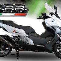 Escape compatível com Bmw C 650 Sport 2016-2020, GP Evo4 Poppy, Escape legal, homologado, silenciador com db killer removível e tubo de ligação específico 