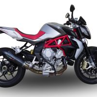 Escape compatível com Mv Agusta Brutale 800 2012-2016, Gpe Ann. Poppy, Escape legal, aprovado, com db killer removível, tubo de conexão e conversor catalítico 