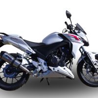 Escape compatível com Honda Cb 500 F 2019-2020, GP Evo4 Titanium, Escape legal, homologado, silenciador com db killer removível e tubo de ligação específico 