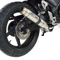 Escape compatível com Honda Cbr 300 R 2014-2016, Deeptone Inox, Sistema racing Silencioso com tubo de ligação 