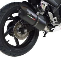 Escape compatível com Honda Cbr 300 R 2014-2016, Furore Nero, Sistema racing Silencioso com tubo de ligação 