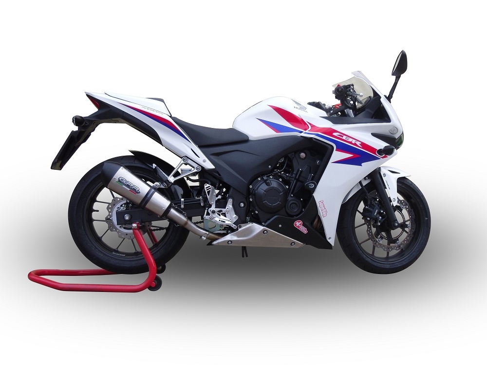 Escape compatível com Honda Cbr 500 R 2019-2022, GP Evo4 Titanium, Escape legal, homologado, silenciador com db killer removível e tubo de ligação específico 