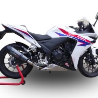 Escape compatível com Honda Cbr 500 R 2023-2024, GP Evo4 Poppy, Escape legal, homologado, silenciador com db killer removível e tubo de ligação específico 