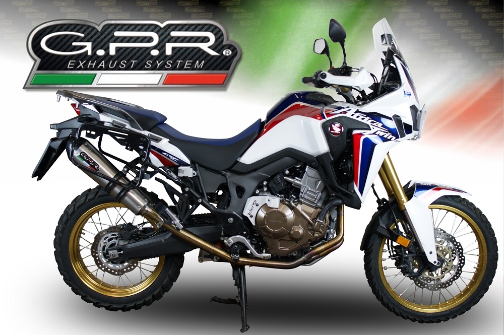 Escape compatível com Honda Crf 1000 L Africa Twin 2015-2017, Gpe Ann. titanium, Escape legal, homologado, silenciador com db killer removível e tubo de ligação específico 