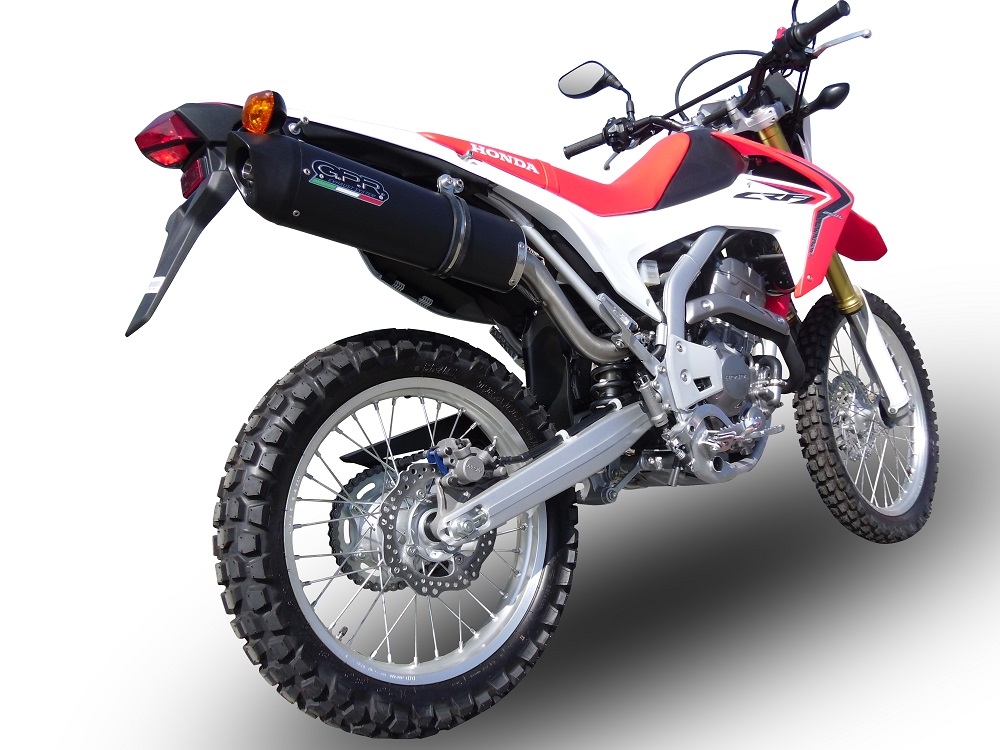 Escape compatível com Honda Crf 250 L - Rally 2017-2020, Furore Evo4 Nero, Escape legal, homologado, silenciador com catalisador, db killer removível e tubo de ligação específico 