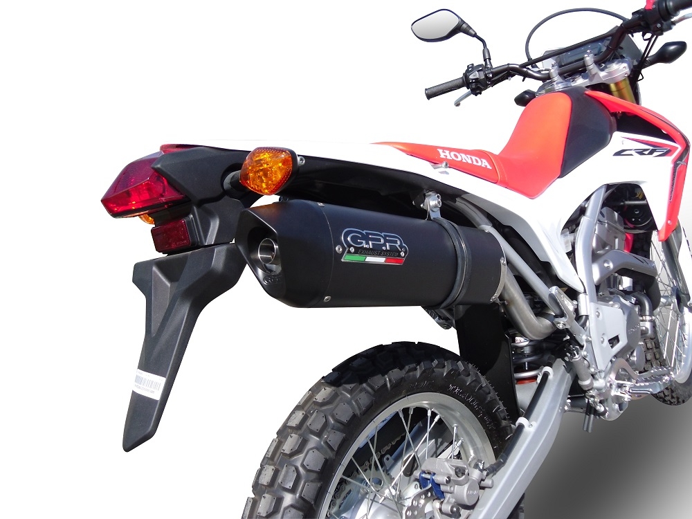 Escape compatível com Honda Crf 250 L - Rally 2017-2020, Furore Evo4 Nero, Escape legal, homologado, silenciador com catalisador, db killer removível e tubo de ligação específico 