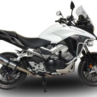 Escape compatível com Honda Crossrunner 800 Vfr 800 X 2017-2020, GP Evo4 Titanium, Escape legal, homologado, silenciador com db killer removível e tubo de ligação específico 