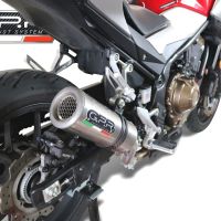 Escape compatível com Honda NX500 2024-2025, M3 Titanium Natural, Escape legal, homologado, silenciador com db killer removível e tubo de ligação específico 