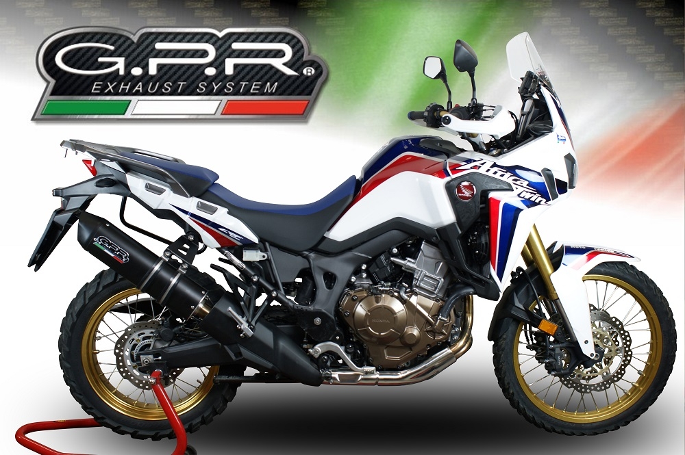 Escape compatível com Honda Crf 1000 L Africa Twin 2018-2020, Furore Evo4 Nero, Escape legal, homologado, silenciador com db killer removível e tubo de ligação específico 