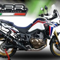 Escape compatível com Honda Crf 1000 L Africa Twin 2018-2020, Furore Evo4 Nero, Escape legal, homologado, silenciador com db killer removível e tubo de ligação específico 