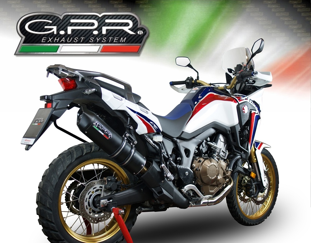 Escape compatível com Honda Crf 1000 L Africa Twin 2018-2020, Furore Evo4 Nero, Escape legal, homologado, silenciador com db killer removível e tubo de ligação específico 