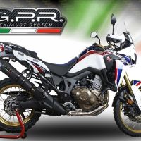 Escape compatível com Honda Crf 1000 L Africa Twin 2018-2020, GP Evo4 Poppy, Escape legal, homologado, silenciador com db killer removível e tubo de ligação específico 