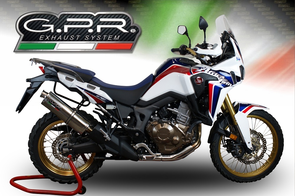 Escape compatível com Honda Crf 1000 L Africa Twin 2018-2020, Trioval, Escape legal, homologado, silenciador com db killer removível e tubo de ligação específico 