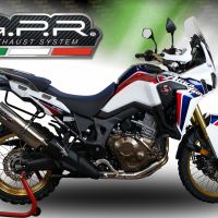 Escape compatível com Honda Crf 1000 L Africa Twin 2018-2020, Trioval, Escape legal, homologado, silenciador com db killer removível e tubo de ligação específico 