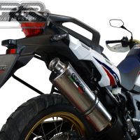 Escape compatível com Honda Crf 1000 L Africa Twin 2018-2020, Trioval, Escape legal, homologado, silenciador com db killer removível e tubo de ligação específico 