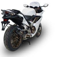 Escape compatível com Honda Vfr 800 F 2017-2020, Furore Evo4 Nero, Escape legal, homologado, silenciador com db killer removível e tubo de ligação específico 