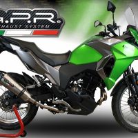 Escape compatível com Kawasaki Versys-X 300 2017-2021, GP Evo4 Titanium, Escape legal, homologado, silenciador com catalisador, db killer removível e tubo de ligação específico 