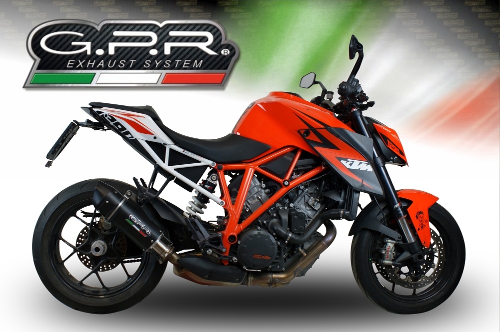 Escape compatível com Ktm Super Duke 1290 GT 2016-2021, Furore Evo4 Nero, Escape legal, homologado, silenciador com db killer removível e tubo de ligação específico 