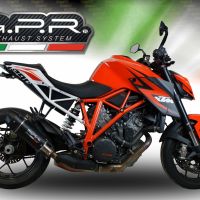 Escape compatível com Ktm Super Duke 1290 GT 2016-2021, Furore Evo4 Nero, Escape legal, homologado, silenciador com db killer removível e tubo de ligação específico 