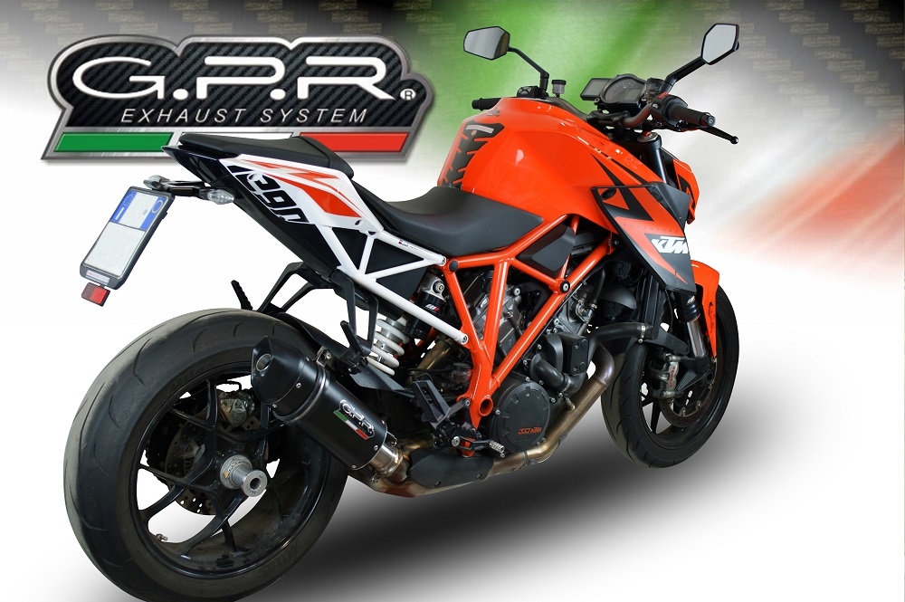 Escape compatível com Ktm Super Duke 1290 GT 2016-2021, Furore Evo4 Nero, Escape legal, homologado, silenciador com db killer removível e tubo de ligação específico 