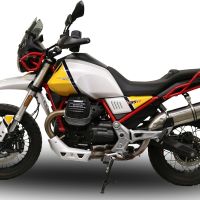 Escape compatível com Moto Guzzi V85 TT 2019-2020, Trioval, Escape legal, homologado, silenciador com db killer removível e tubo de ligação específico 