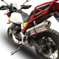 Escape compatível com Moto Guzzi V85 TT 2019-2020, Trioval, Escape legal, homologado, silenciador com db killer removível e tubo de ligação específico 