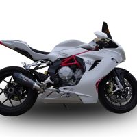 Escape compatível com Mv Agusta F3 675 2017-2020, GP Evo4 Poppy, Escape legal, homologado, silenciador com catalisador, db killer removível e tubo de ligação específico 