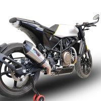 Escape compatível com Husqvarna Svartpilen 701 2018-2020, GP Evo4 Titanium, Escape legal, homologado, silenciador com db killer removível e tubo de ligação específico 