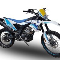 Escape compatível com F.B. Mondial Smx 125 Enduro 2018-2020, Furore Evo4 Poppy, Escape legal, aprovado, com db killer removível, tubo de conexão e conversor catalítico 