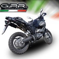 Escape compatível com Yamaha Xt 660 Z Teneré 2008-2016, Furore Nero, Par de terminais de exaustão aprovados, com db killer removível, catalisadores e tubo de conexão específico 