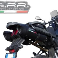 Escape compatível com Yamaha Xt 660 Z Teneré 2008-2016, Furore Nero, Par de terminais de exaustão aprovados, com db killer removível, catalisadores e tubo de conexão específico 