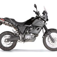 Escape compatível com Yamaha Xt 660 Z Teneré 2008-2016, Gpe Ann. titanium, Par de terminais de exaustão aprovados, com db killer removível, catalisadores e tubo de conexão específico 