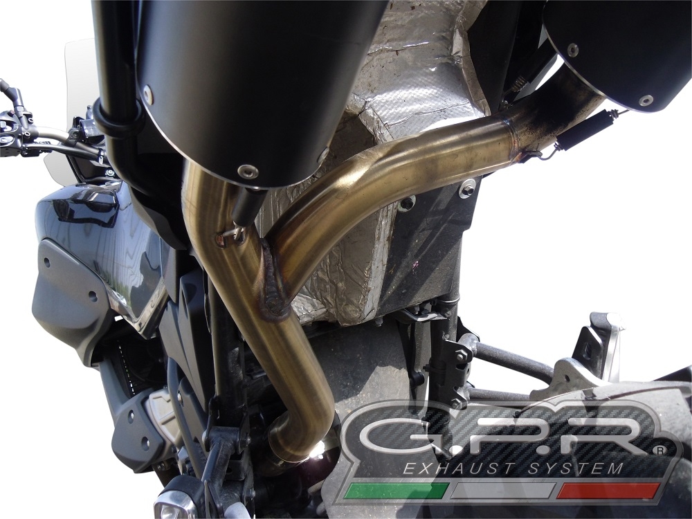 Escape compatível com Yamaha Xt 660 Z Teneré 2008-2016, Gpe Ann. titanium, Par de terminais de exaustão aprovados, com db killer removível, catalisadores e tubo de conexão específico 