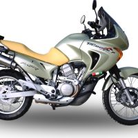 Escape compatível com Honda Transalp XL 650 V 2000-2006, Trioval, Escape legal, homologado, silenciador com db killer removível e tubo de ligação específico 