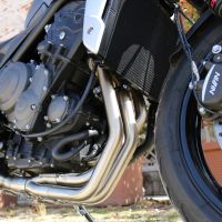 Escape compatível com Triumph Trident 660 2021-2024, M3 Black Titanium, Escape completo, não legal para países da UE, com db killer removível 