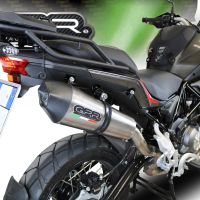 Escape compatível com Benelli Trk 502 X 2017-2020, GP Evo4 Titanium, Escape legal, homologado, silenciador com db killer removível e tubo de ligação específico 