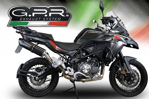 Escape compatível com Benelli Trk 502 X 2017-2020, Furore Evo4 Nero, Escape legal, homologado, silenciador com db killer removível e tubo de ligação específico 